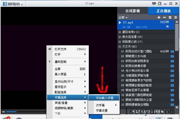 用暴风影音将字幕嵌入视频的图文步骤-第4张图片-王尘宇