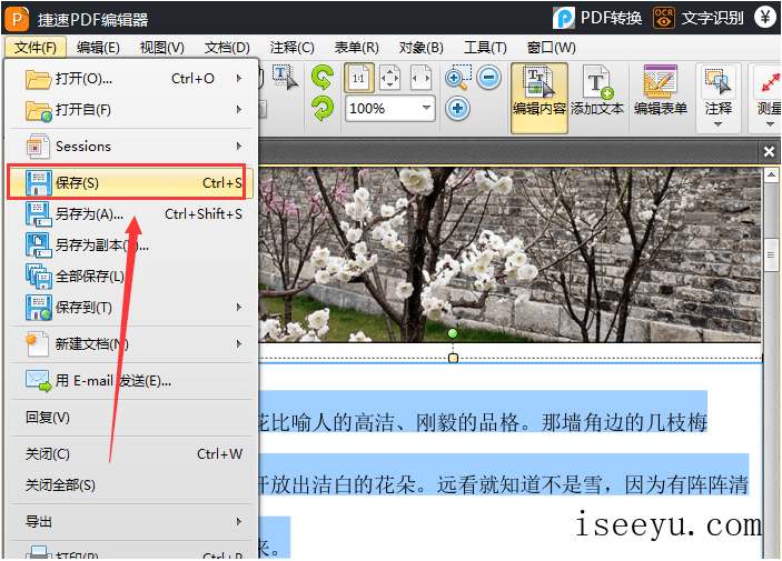 教你用捷速PDF编辑器对PDF文件部分文字进行加粗显示-第10张图片-王尘宇